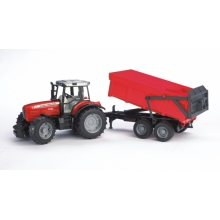 BRUDER 02045 MASSEY FERGUSON 7480 WITH TIPPING TRAILER
