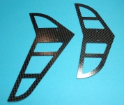 CARBONO FIN SET BASE PLATE T REX 450X, XL 1.0MM CARBON