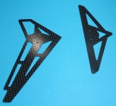 CARBONO FIN SET BASE PLATE MINI XL FOR T REX & X 400 1.0MM CARBON
