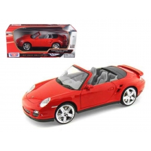 MOTORMAX 73183 PORSCHE 911 TURBO CABRIOLET 1:18 RED OR METALLIC GREY