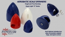 HYPERION HP-SPAERO-63-W 63MM WHITE AEROBATIC SCALE SPINNER