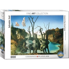 EUROGRAPHICS 6000-0846 SWANS REFLECTING ELEPHANTS PUZZLE 1000 PIEZAS