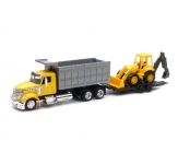 NEWRAY 16633 1:43 INTERNATIONAL LONESTAR DUMP TRUCK W WHEEL LOADER