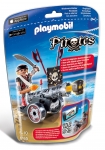 PLAYMOBIL PM6165P CAÑON INTERACTIVO NEGRO CON CORSARIO