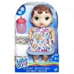 HASBRO E0499 BABY ALIVE LIL SIPS BABY BRUNETTE BEBE SORBITOS