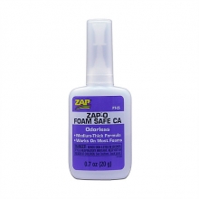 ZAP PT-25 20 GRAM ( 0.7 OUNCES ) ZAP O FOAM SAFE CA ODORLESS MEDIUM VISCOSITY CIANOCRILATO