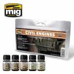 AMMO MIG JIMENEZ AMIG7146 CIVIL ENGINES WEATHERING SET