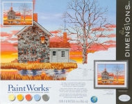 DIMENSIONS 91743 HOME AT SUNSET PAINT BY NUMBER ( 20 PULGX14 PULG )