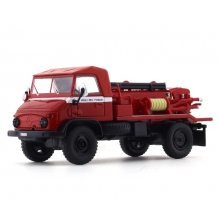MAGAZINE FIRE13 1:43 UNIMOG 404 FIRETRUCK ITALY RED