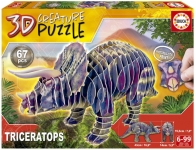 EDUCA 19183 TRICERATOPS 3D CREATURE PUZZLE