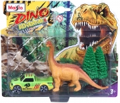 MAISTO 15462 FRESH METAL 100 DINO ADVENTURES CAR & DINO SET