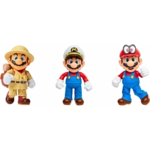 JAKKS NI406534 PACK FIGURAS NINTENDO SUPER MARIO ODYSSEY X3 4