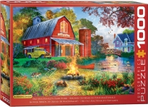 EUROGRAPHICS 6000-5527 CAMPFIRE BY THE BARN DAVISON PUZZLE 1000 PIEZAS