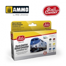 AMMO MIG JIMENEZ AMMOR1008 AMMO RAIL CENTER COMPAÑIAS FERROVIARIAS AMERICANAS LOCOMOTORAS CLASICAS VOL 2