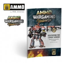 AMMO MIG JIMENEZ AMIG6922 AMMO WARGAMING UNIVERSE BOOK 03 DESGASTE DE BLINDAJES DE COMBATE ENGLISH CASTELLANO POLSKI