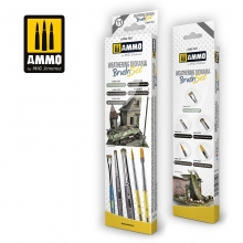 AMMO MIG JIMENEZ AMIG7611 SET DE PINCELES PARA ENVEJECIDO DE DIORAMAS