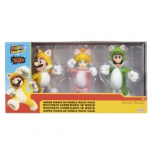 JAKKS NI410414 NINTENDO PACK FIGURAS SUPER MARIO 3D WORLD X3 4