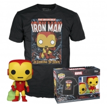 FUNKO 72838 POP & TEE MARVEL HOLIDAY IRON MANGW TALLA L
