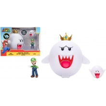 JAKKS NT424364 SUPER MARIO SET DE FIGURAS REY BOO & LUIGI