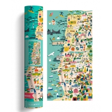 LAPUZZLERA MAPVALPO MAPA ILUSTRADO VALPARAISO VIÑA