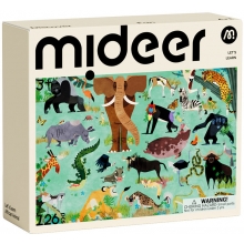 MIDEER CT4300 LETS LEARN PUZZLE AFRICAN ANIMAL 126 PIEZAS