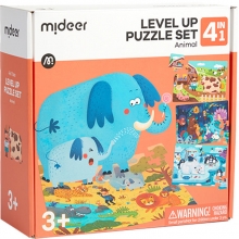 MIDEER CT1449 LEVEL UP 4 IN 1 PUZZLE SET ANIMAL