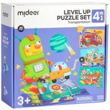MIDEER CT1451 LEVEL UP 4 IN 1 PUZZLE SET TRANSPORTATION