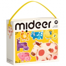 MIDEER MD1462 MY FIRST ARTIST PUZZLE FARM ANIMALS 6 IN 1