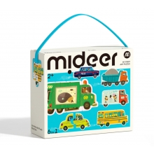 MIDEER MD1458 MY FIRST ARTIST PUZZLE BUSY CARS 6 IN 1