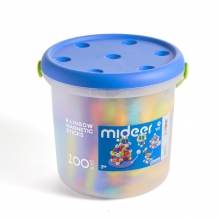 MIDEER MD1432 RAINBOW MAGNETIC BUILDING STICKS 100 PIEZAS