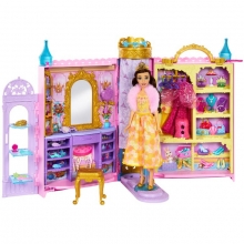 MATTEL HXV69 DISNEY PRINCESA SET DE JUEGO CLOSET MAGICO CON MUECA BELLA