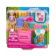 MATTEL JDF89 BARBIE SET DE JUEGO CHELSEA FIESTA DE PERRITOS