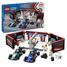 LEGO 60444 CITY GARAJE DE F1 CON COCHES MERCEDES AMG Y ALPINE
