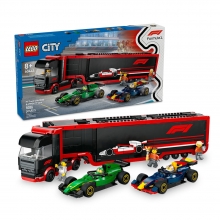 LEGO 60445 CITY CAMION DE F1 CON COCHES DE F1 RB20 Y AMR24