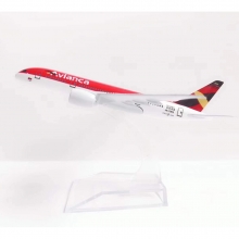 AIRPLANE BOEING 787 COLOMBIA AVIANCE ( RED ) AIRPLANE MODEL 16CM