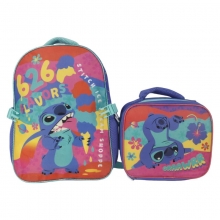 INTK DS83383 MOCHILA CON LONCHERA STITCH