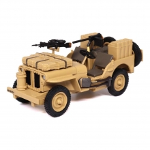 MOTORCITY 24212-42 BRITISH SAS 1/4 TON WILLYS JEEP WITH VICKERS K MACHINE GUN