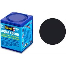 REVELL 36108 MATT BLACK ( RAL 9011 ) AQUA COLOR ACRYLIC 18ML