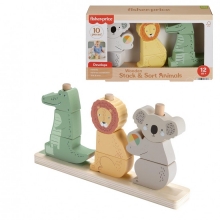 MATTEL HXV04 FISHER PRICE JUGUETE ANIMALITOS APILABLES DE MADERA