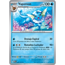 POKEMON PRISMATIC EVOLUTIONS CARTA VAPOREON HOLO