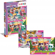 CLEMENTONI 24811 PUZZLE 2 X 20 PIEZAS SUPERKITTIES