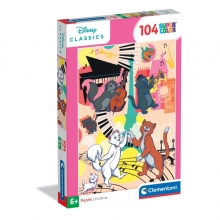 CLEMENTONI 25048 PUZZLE 104 PIEZAS ARISTOCATS