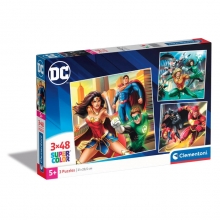CLEMENTONI 25296 PUZZLE 3 X 48 PIEZAS DC COMICS JUSTICE LEAGUE