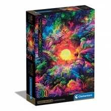 CLEMENTONI 35530 PUZZLE 500 PIEZAS PSYCHEDELIC JUNGLE SUNRISE