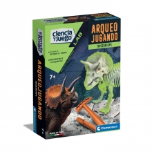 CLEMENTONI 55538 ARQUEOJUGANDO TRICERATOPS FOSFORESCENTE