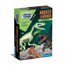 CLEMENTONI 55539 ARQUEOJUGANDO VELOCIRAPTOR FOSFORESCENTE