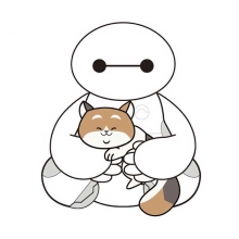 MONOGRAM 25731 BIG HERO 6 BAYMAX WITH DOG 3D FOAM MAGNET