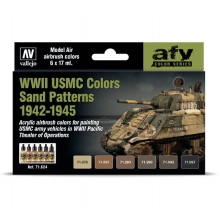 VALLEJO 71624 MODEL AIR SET WWII USMC COLORS SAND PATTERNS
