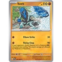 POKEMON WHITE FLARE CARTA SAWK POCO COMUN