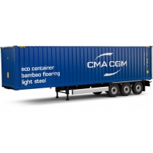 SOLIDO 2400507 1:24 CONTAINER TRAILER BLUE 2024
